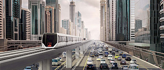 Fotorealistische 3D-Architekturvisualisierung urbane Verkehrsinfrastruktur