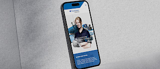 Mobile Website auf Smartphone für diff communications Kunden