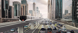 Fotorealistische 3D-Architekturvisualisierung urbane Verkehrsinfrastruktur