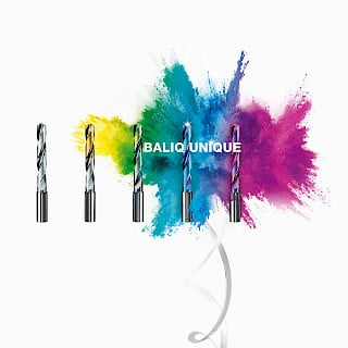 Bohrköpfe von Oerlikon Balzers zusammen mit dem Markenlogo