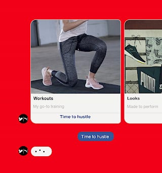 Beispiel eines Auszugs einer Conversation mit dem Puma x Intersport Chatbots von diff communications