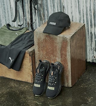 Ein Sportoutfit im Puma Branding