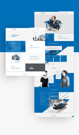 Verschiedene Abteile der SUMITOMO (SHI) Demag Landing Page